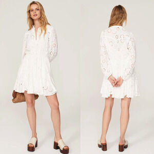 Maje Rapala White Mini Dress